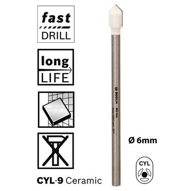 BROCA EXPERT BOSCH PARA CERAMICA CYL-9 6MM - 2