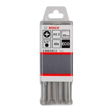 BROCAS BOSCH PUNTA POZIDRIV 2X50MM 60 UNIDADES CAJA PLASTICA