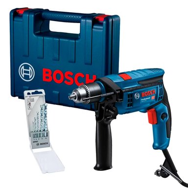 TALADRO PERCUTOR ATORNILLADOR BOSCH GSB 13RE + 5 BROCAS - 1