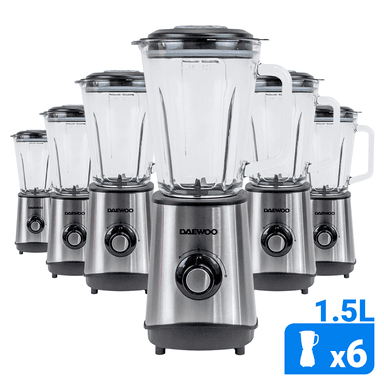 LICUADORA DAEWOO 500W 1.5L PLATEADA PACK X6