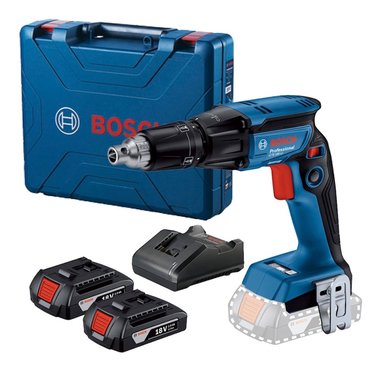 SET DE HERRAMIENTAS BOSCH ATORNILLADOR DRYWALL GTB 185-LI 1/4' 18V + 2 BATERÍA 2 AH