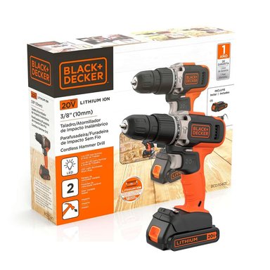 TALADRO PERCUTOR 3/8' BLACK Y DECKER BCD704C1 20V LITIO