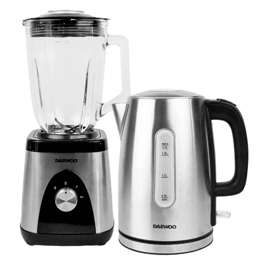 COMBO DAEWOO LICUADORA PLATEADA 1.5L+HERVIDOR METALICO 1.7