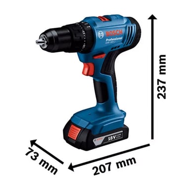 SET DE HERRAMIENTAS BOSCH TALADRO PERCUTOR GSB 183 18V 1/2' 1 BATERÍA + SET 34 - 3