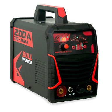 SOLDADORA INVERTER TIG PULSADO-TIG HF Y MMA 200A BULL WELDER