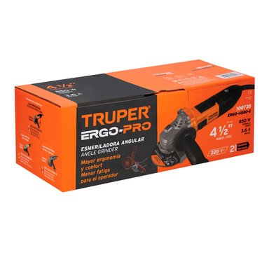 ESMERILADORA ANGULAR TRUPER 100735 800W 4-1/2' ERGO PRO - 2