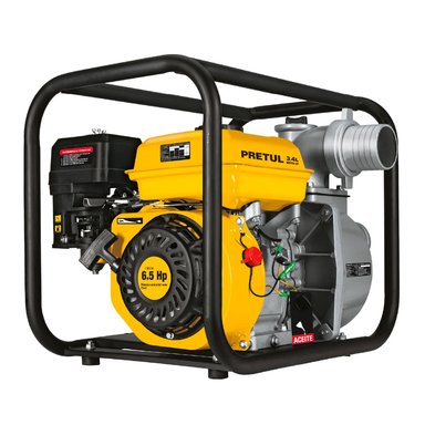 MOTOBOMBA AUTOCEBANTE 3' X 3' A GASOLINA 6.5 HP 26063 PRETUL