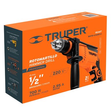 TALADRO TRUPER PERCUTOR PROFESIONAL 1/2' 700W A8-2 - 4