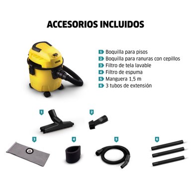 ASPIRADORA DE AGUA Y POLVO WDL1 1000X 10L KARCHER - 4
