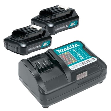 TALADRO PERCUTOR + ATORNILLADOR CLX228 + 2 BAT 1.5AH + CARG - 4