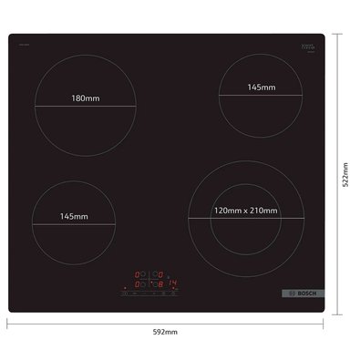 COCINA ELÉCTRICA EMPOTRABLE BOSCH PKF611BB8E 4 HORNILLAS - 2