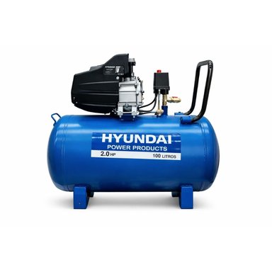 COMPRESORA AIRE PORTATIL 2 HP HYUNDAI 100 LITROS HYXY100D