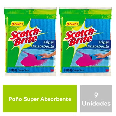 PACK X2 PAÑO SCOTCH BRITE ABSORBENTE X9