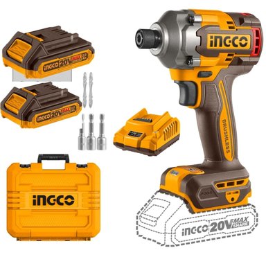 ATORNILLADOR DE IMPACTO 20V + 2 BATERÍAS INGCO CIRLI2028