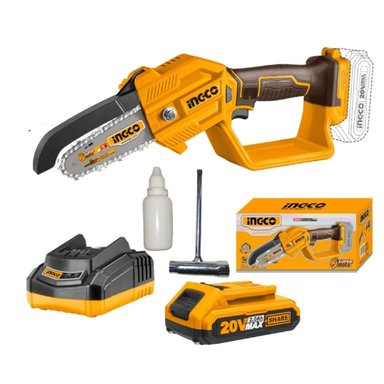 MOTOSIERRA 5' 20V + BATERÍA 2AH INGCO CGSLI20581