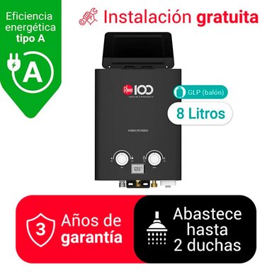 TERMA A GAS 8L GLP TIRO NATURAL RHEEM - 1