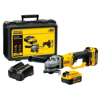 AMOLADORA 4 1/2' 20V FATMAX + BATERIAS STANLEY SCG400M2K-B2 - 1
