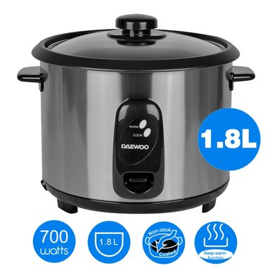 OLLA ARROCERA DAEWOO DI-9534 1.8L INOXIDABLE ANTIADHERENTE