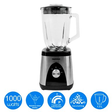 LICUADORA DAEWOO DBL-1700C/1000W PLATEADA DBL-1700C 1.5L 2 VELOCIDADES