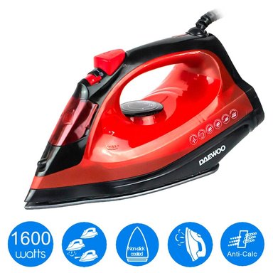 PLANCHA A VAPOR DAEWOO 1600W DSI-9252 ROJA SECO SPRAY