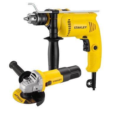 TALADRO PERCUTOR STANLEY SDH600 1/2' 600W + AMOLADORA 750W
