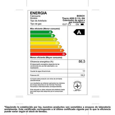 TERMA A GAS BOSCH 11 LITROS GLP AUTOMODULANTE PREMIUM KIT INSTALACIÓN - 7