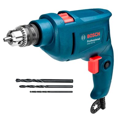 TALADRO PERCUTOR BOSCH GSB 450 RE 450W + BROCAS - 1