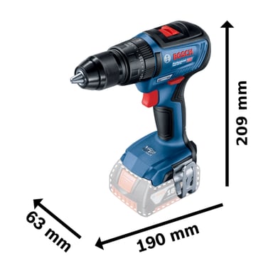 TALADRO BOSCH PERCUTOR GSB 18V 50 BARETOOL 1/2' SIN BATERÍA - 3