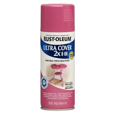 AEROSOL MULTIUSOS RUST OLEUM ULTRA COVER 2X ROSA INTENSO BRILLANTE 430 ML 340G