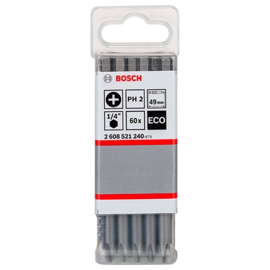 BROCAS BOSCH PUNTA PHILLIPS 2X50MM 60 UNIDADES CAJA PLASTICA