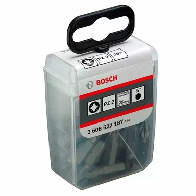 BROCAS BOSCH 2608.522.187-000 PUNTA POZIDRIV 2X25MM 25 UNIDADES CAJA PLASTICA
