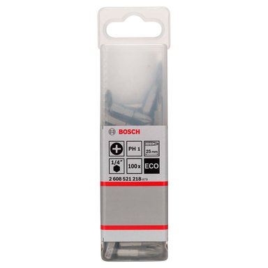 BROCAS BOSCH PUNTA PHILLIPS 1X25MM 100 UNIDADES CAJA PLASTICA