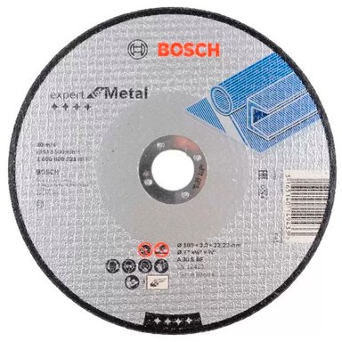 BOSCH DISCO ABRASIVO CORTE EXPERT METAL 180X3.0 RECTO