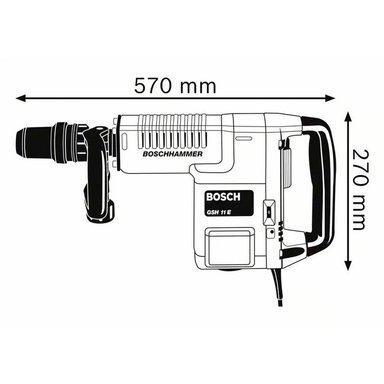 MARTILLO DEMOLEDOR GSH 11 E BOSCH + KIT DE MANTENIMIENTO - 3