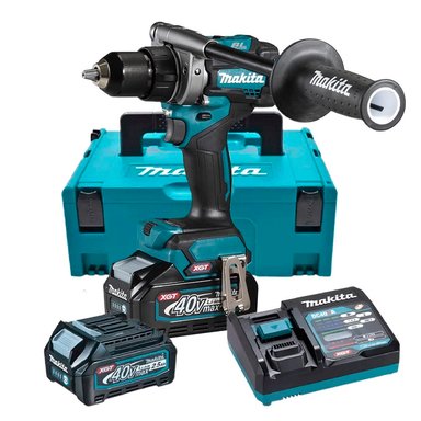TALADRO MAKITA 40V XGT DF001GM201 1/2” 125NM BRUSHLESS + BATERÍAS