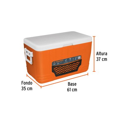 COOLER HIELERA TRUPER HIEL-46 NARANJA 46L - 3