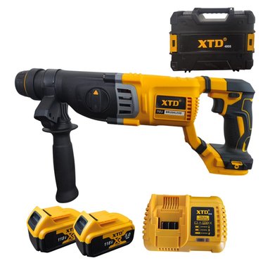 ROTOMARTILLO XTD 118V SDS PLUS 2.8J 2 BATERÍAS 5AH BRUSHLESS