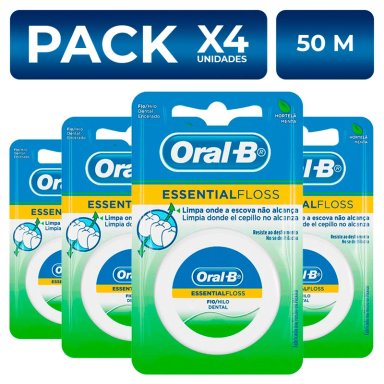 PACKX4 HILO DENTAL ORAL B ESSENTIAL FLOSS 50M