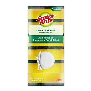 ESPONJA SCOTCH BRITE 2EN1 X6