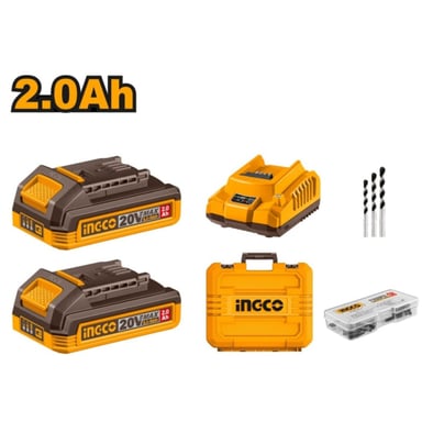 TALADRO PERCUTOR 55NM 20V + 2 BATERÍAS 2AH INGCO CIDLI20558 - 4