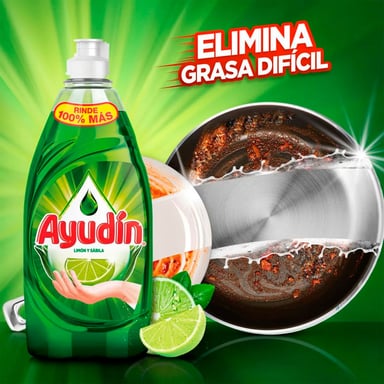 LAVAVAJILLAS LÍQUIDO AYUDÍN LIMÓN Y SÁBILA 1.2LTS - 4