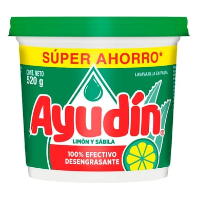 LAVAVAJILLAS EN PASTA AYUDIN LIMON Y SABILA 520GR - 1