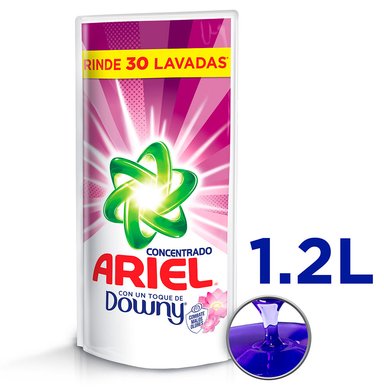 DETERGENTE LÍQUIDO ARIEL CONCENTRADO TOQUE DOWNY 1.2L - 1