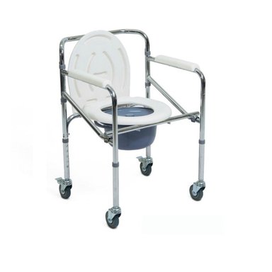 SILLA SANITARIA CARE CON RUEDAS BAÑO PORTATIL ALUMINIO