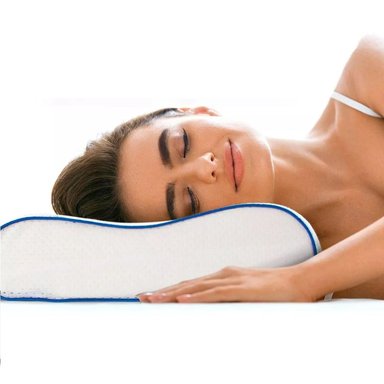 ALMOHADA BLANCO VISCOELÁSTICA CERVICAL GEL CON FUNDA MEDIANA - 2