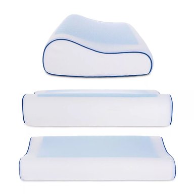 ALMOHADA BLANCO VISCOELÁSTICA CERVICAL GEL CON FUNDA MEDIANA - 4