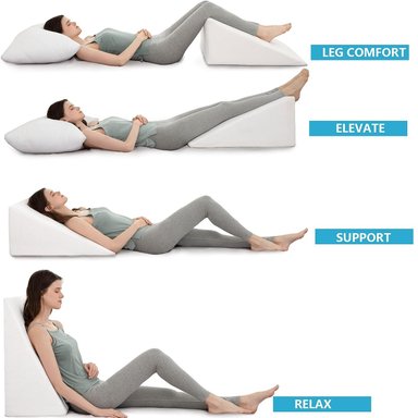 COJÍN CUÑA ALMOHADA ANTIREFLUJO AZUL MUY GRANDE - 4