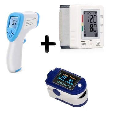 SET CONTEC PROTECCION TERMOMETRO + OXIMETRO + TENSIOMETRO