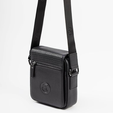 MORRAL RENZO COSTA MRC 2268 NEGRO PEQUEÑO CON LOGO EMBOZADO 1LUX - 4