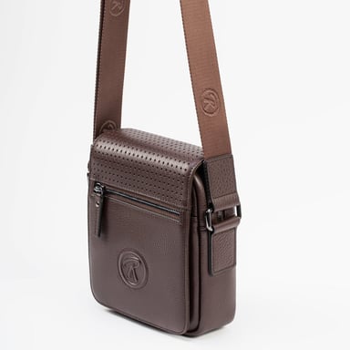 MORRAL RENZO COSTA MRC 2268 MARRÓN PEQUEÑO CON LOGO EMBOZADO 6 DK LUX - 4